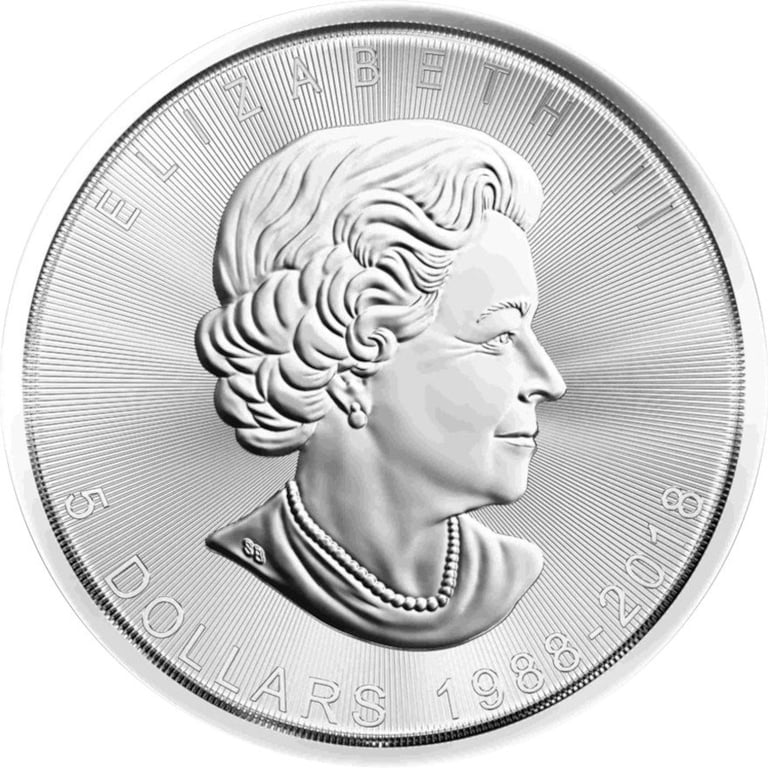 Back of the Silver Maple Leaf 1 oz - 30th Anniversary 2018