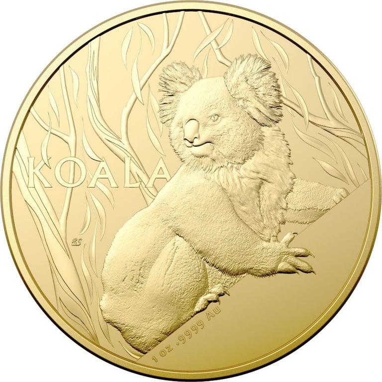 Front of the Gold Koala 1 oz - RAM 2024