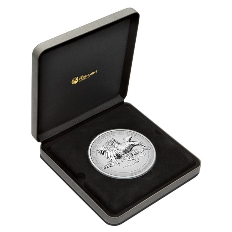 Silver Wedge Tailed Eagle 2021 - 10 oz RP High Relief in the original coin case