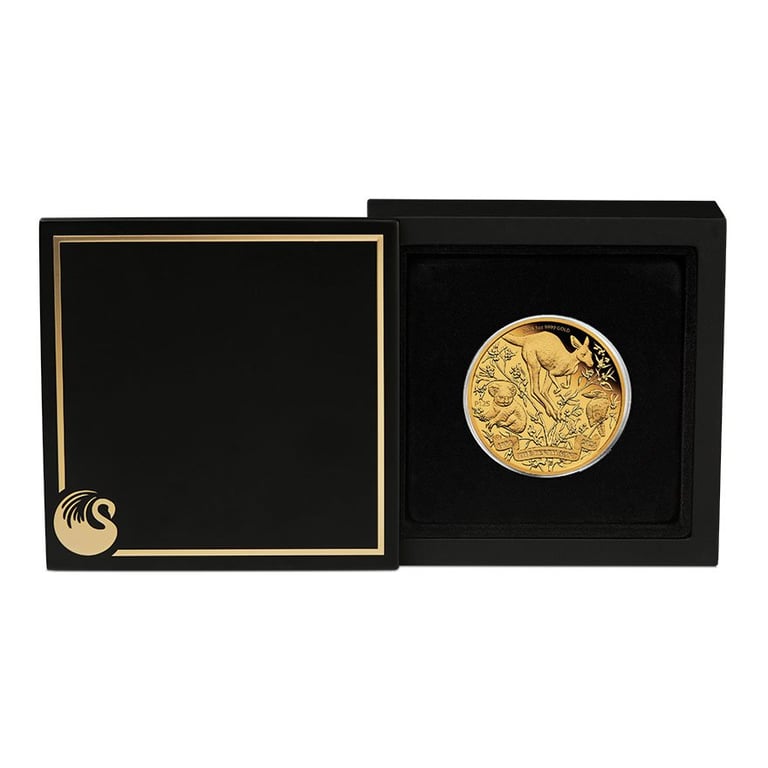 Gold The Perth Mint's 125th Anniversary 1 oz PF - 2024 in the original coin case