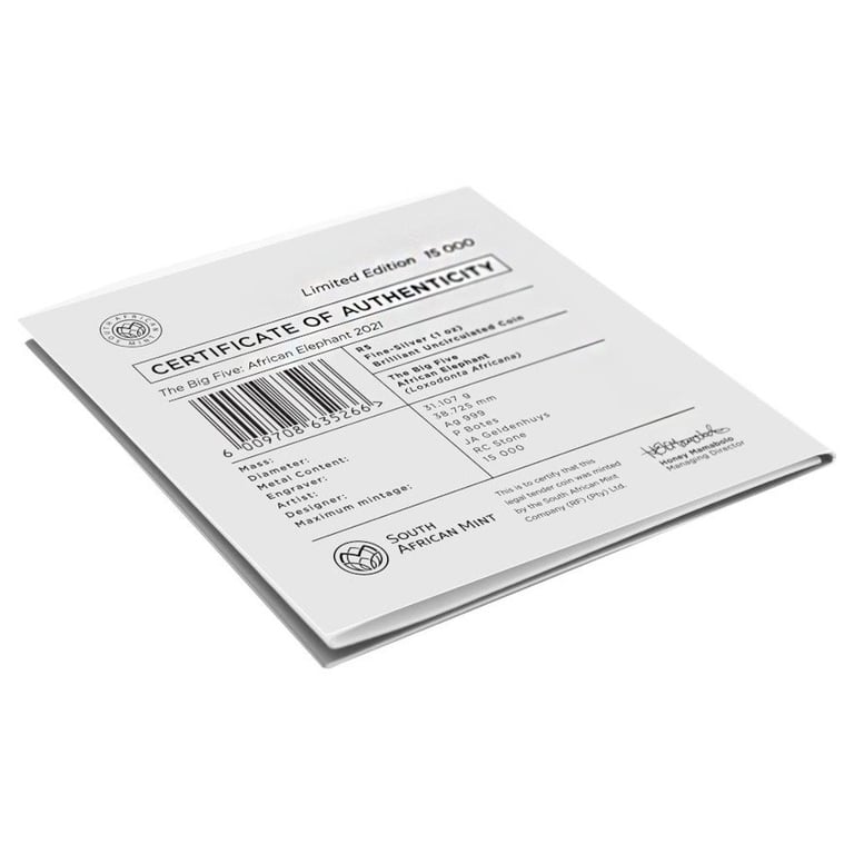 Certificate of authenticity