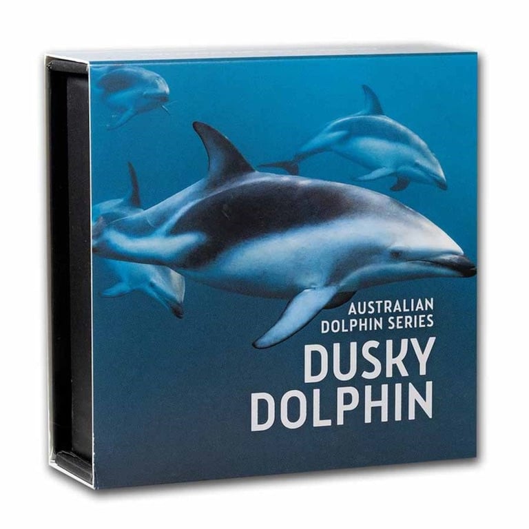 Original coin case of the Gold Dusky Dolphin 1 oz - RAM 2022