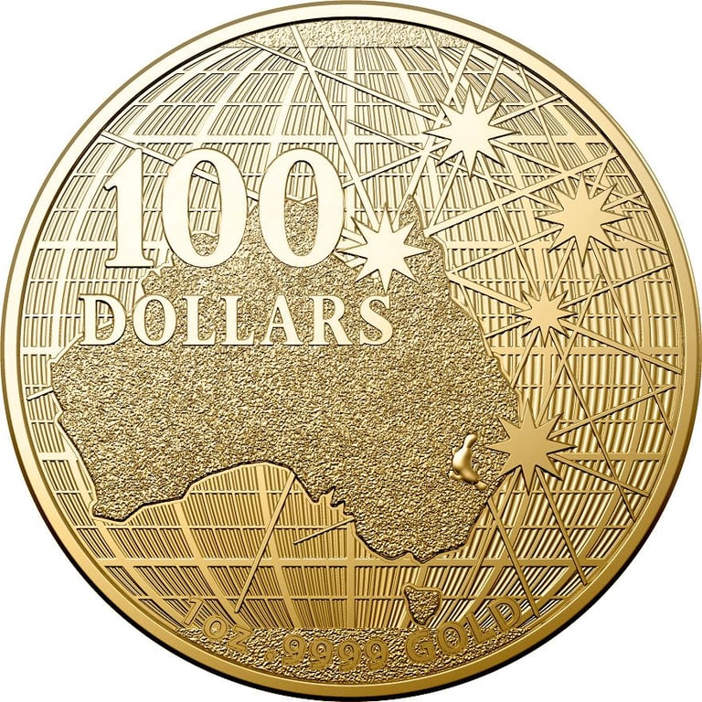 Front of the Gold Beneath the Southern Skies 1 oz - 2021