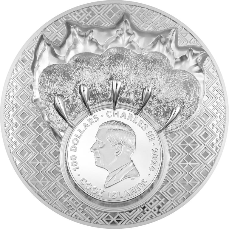 Back of the Silver King of the North - Polar Bear 1000 g PF - Ultra High Relief