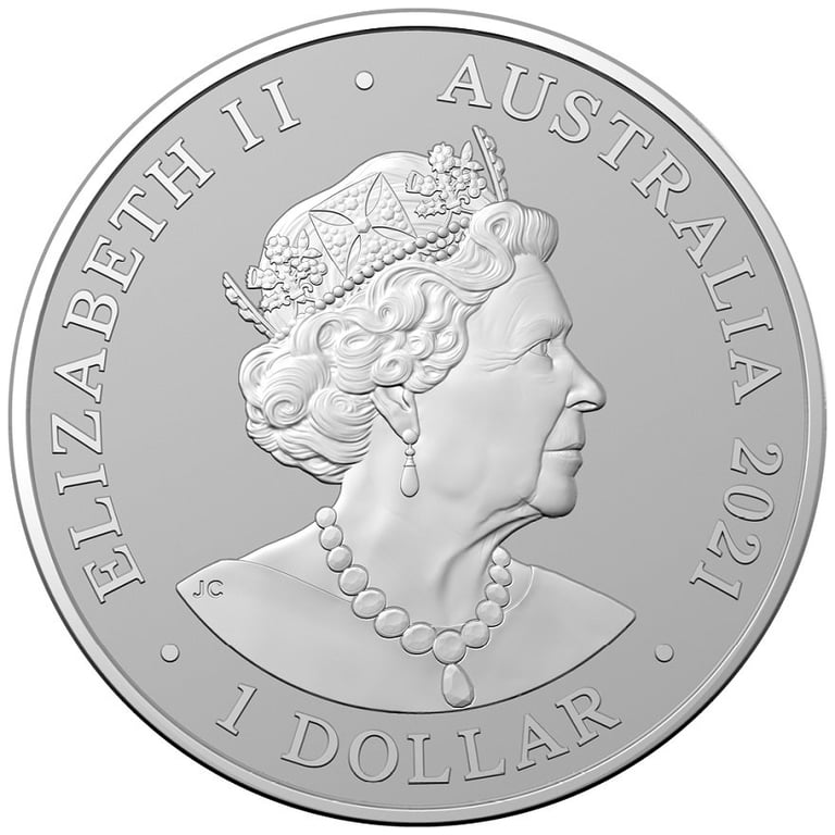 Back of the Silver Australia Zoo 1 oz - Cheetah