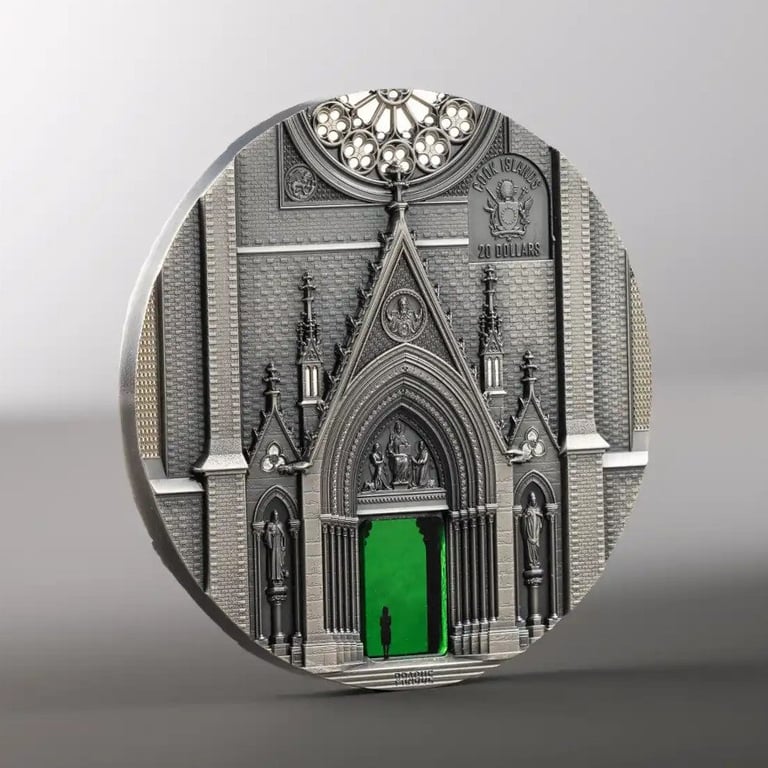 Side view of the Silver Tiffany Art Portals Milan & Prague 3 oz 2026