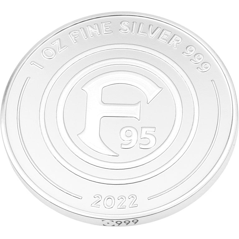Side view of the Silver Fortuna Düsseldorf 1 oz PF - 2022