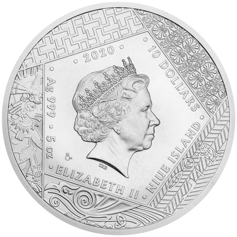 Back of the Silver 5 oz Ancient Gods - Odin