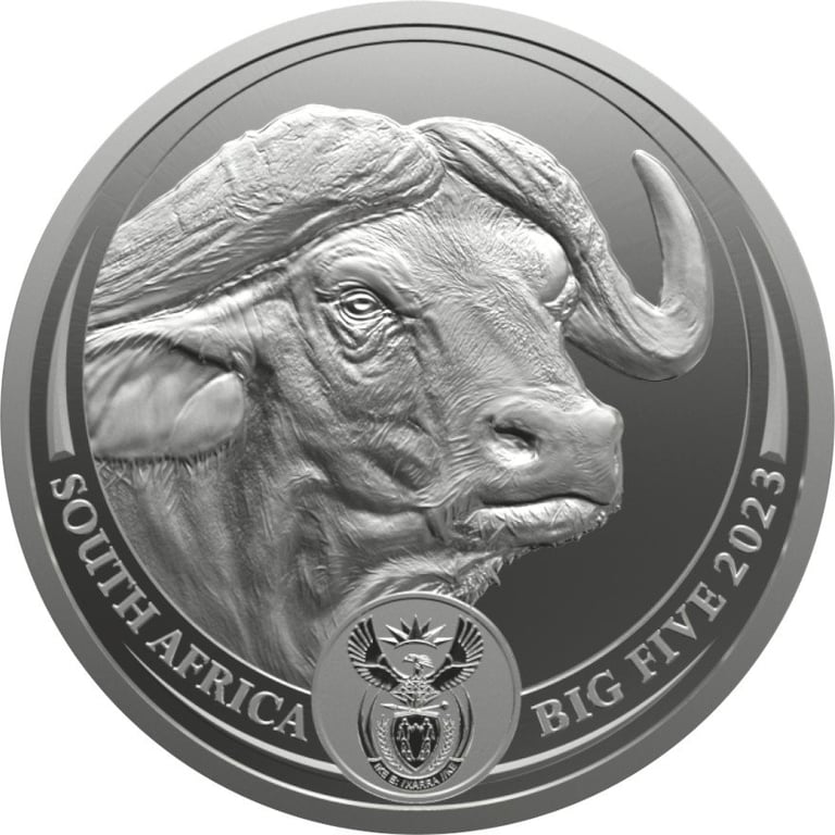 Front of the Silver Buffalo 1000 g - Big Five Series II - 2023