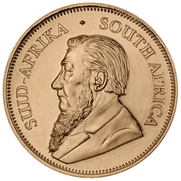 Front of the Gold Krugerrand 1/4 oz