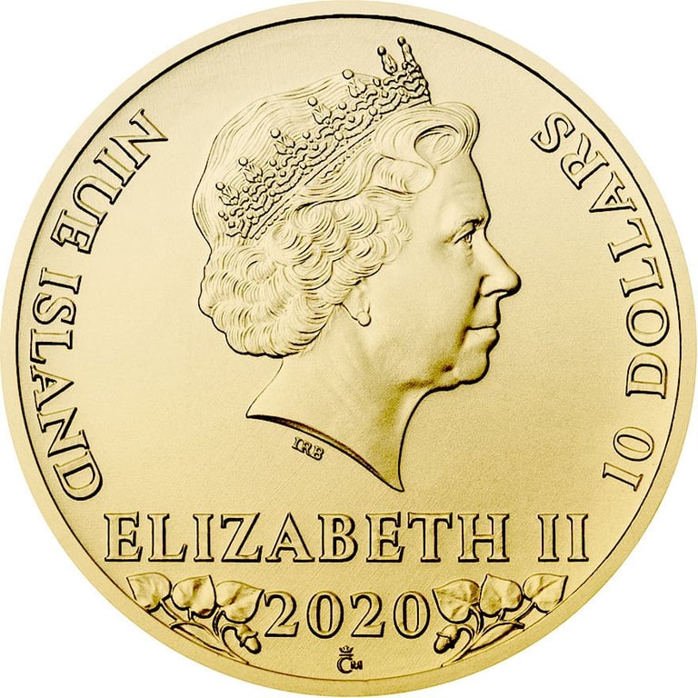 Back of the Gold Czech Lion 1/4 oz - 2020