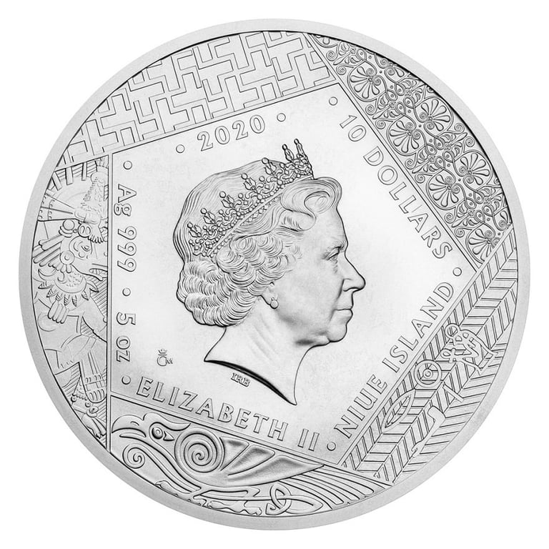 Back of the Silver 5 oz Ancient Gods - Perun 2020