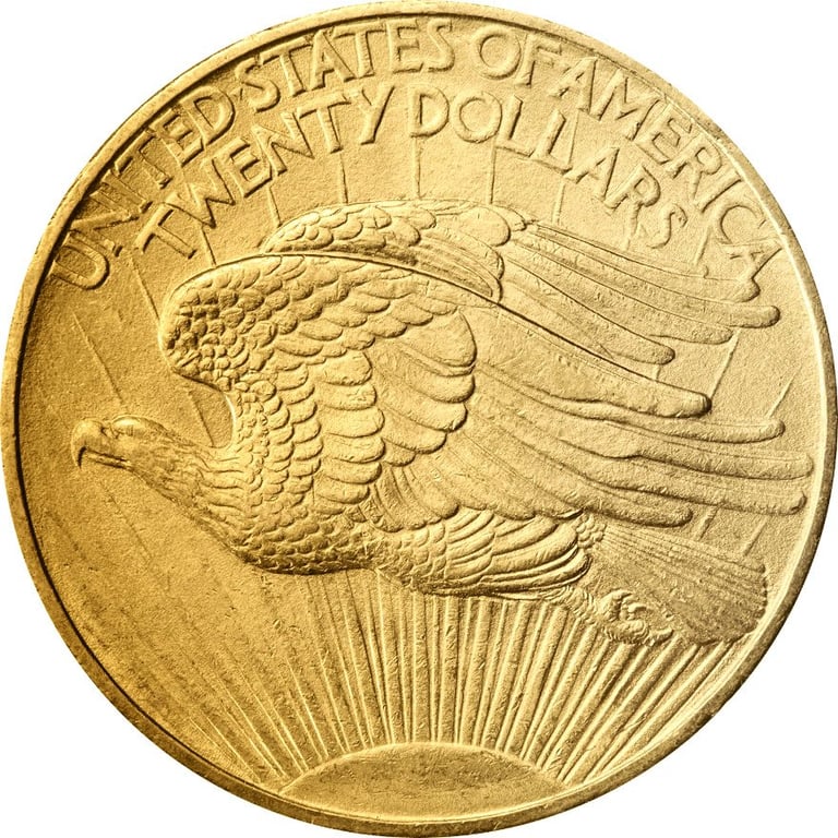 Front of the Gold St. Gaudens Double Eagle