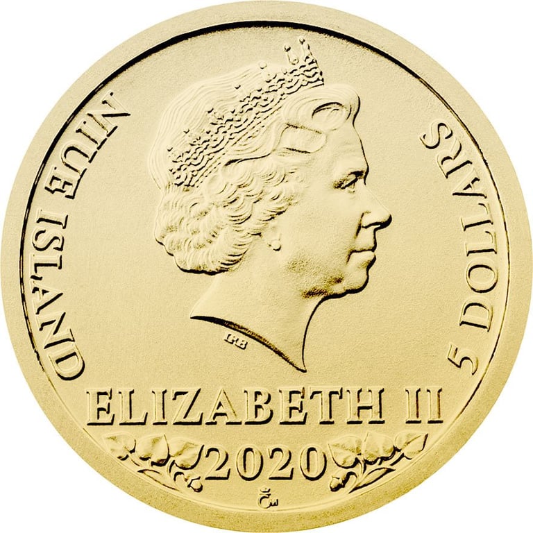 Back of the Gold Czech Lion 1/25 oz - 2020