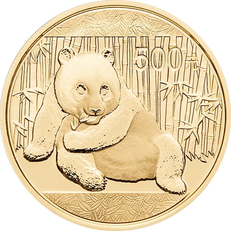 Front of the Gold China Panda 1 oz