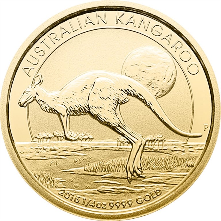 Front of the Gold Kangaroo 1/4 oz