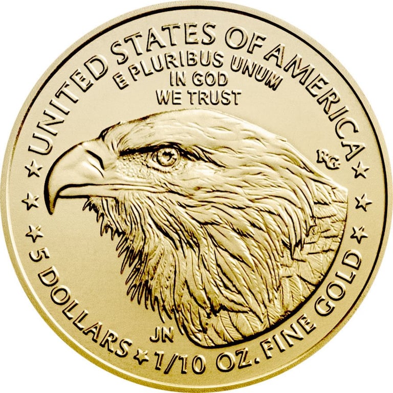 Front of the Gold American Eagle 1/10 oz