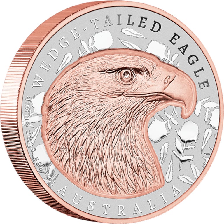 Side view of Silber Wedge Tailed Eagle 1 oz  Super Incused 2026