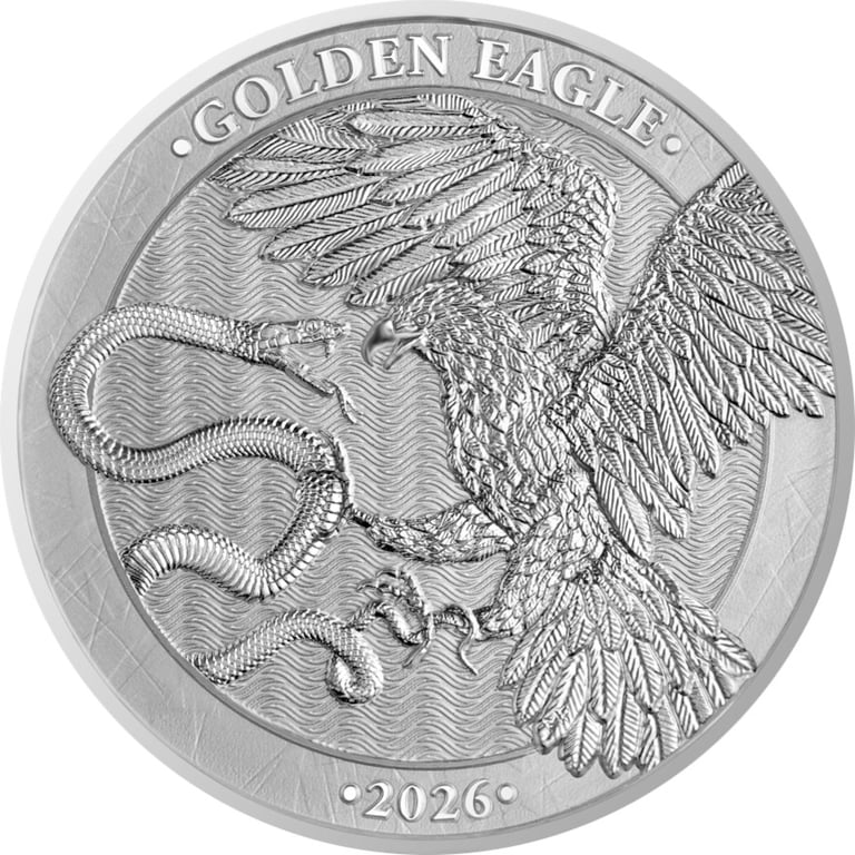 Front of Silver Malta Golden Eagle 1 oz - 2026