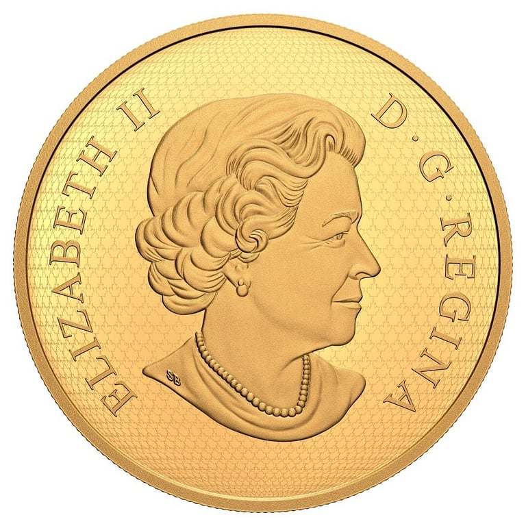 Back of the Gold Maple Leaf 5 oz PF - 2020