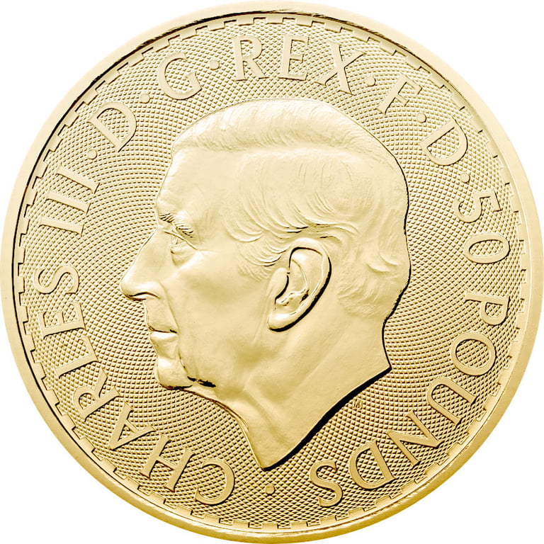 Back of Gold Britannia 1/2 oz - 2027
