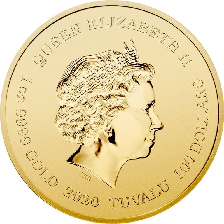 Back of the Gold James Bond 007 - 1 oz - 2020