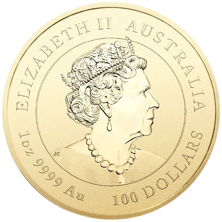 Back of the Gold Lunar III 1 oz - Ox 2021