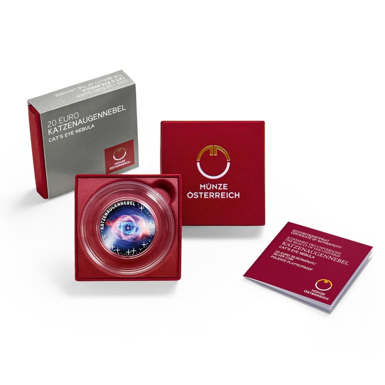 Coin Case of Silver " Katzenaugennebel" 20 EUR Proof AT - 2026