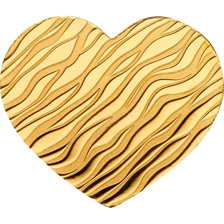 Front of the Gold Heart 0.5 g
