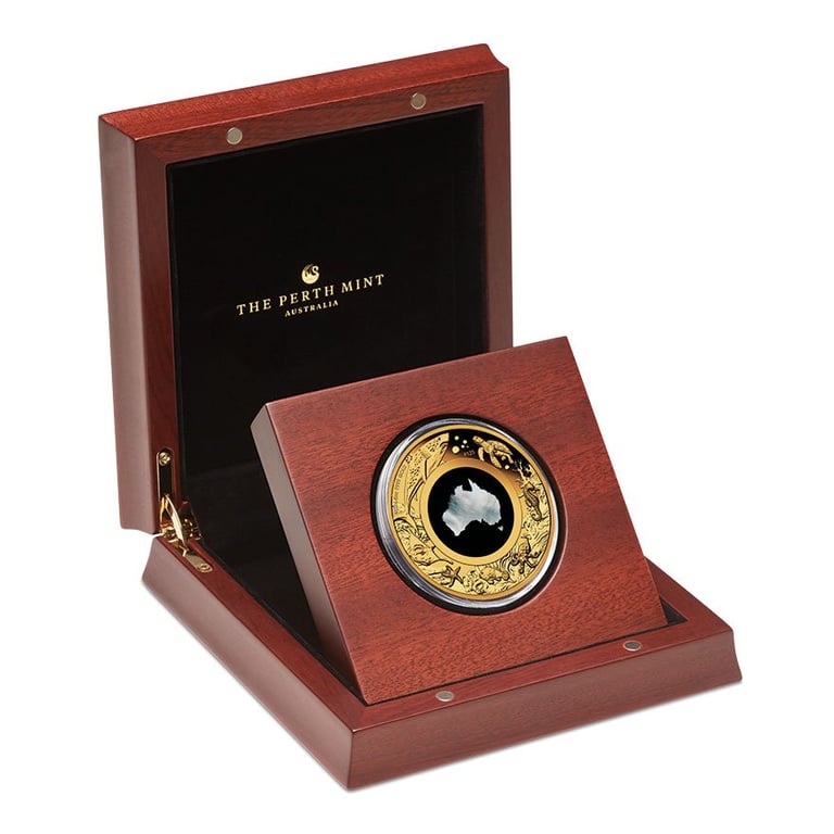 Gold Great Southern Land 2 oz - Mother of Pearl PF in the original coin case