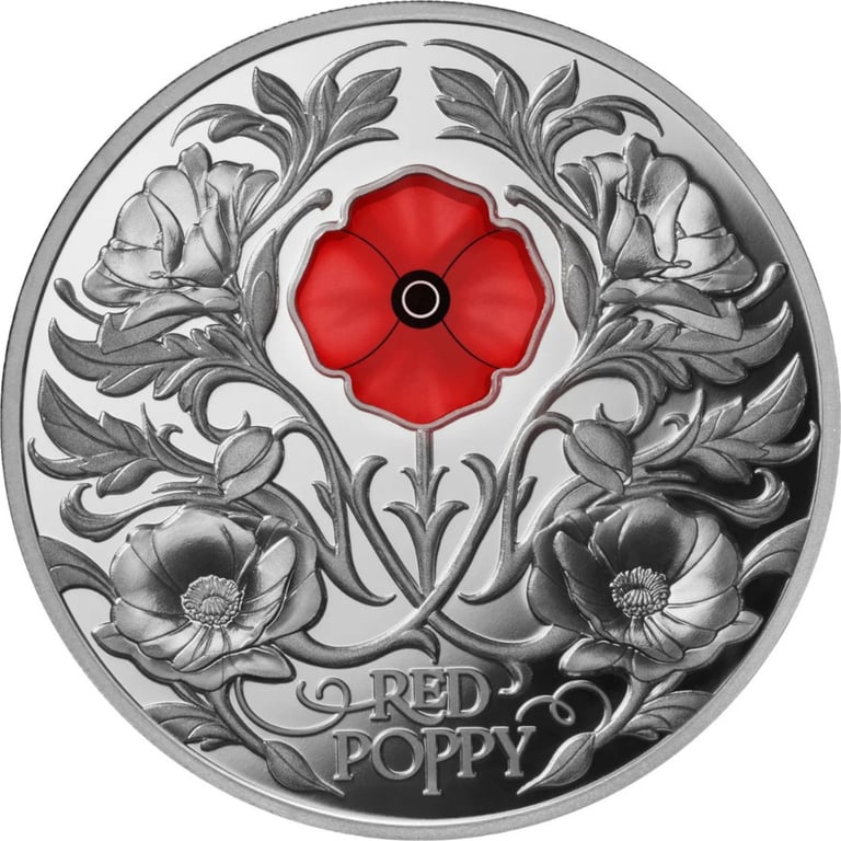 Front of Silver Red Poppy 2 oz PP - 2026