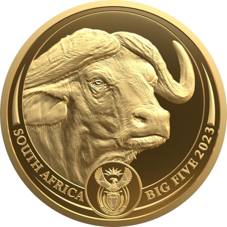 Front of the Gold Buffalo 1/4 oz PF - Big Five Series II - 2023