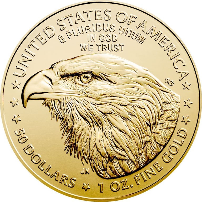 Front of the Gold American Eagle 1 oz