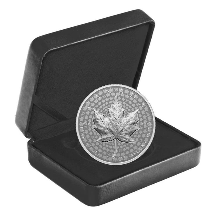Silver Maple Leaf 5 oz RP - Ultra High Relief 2023 in the original coin case