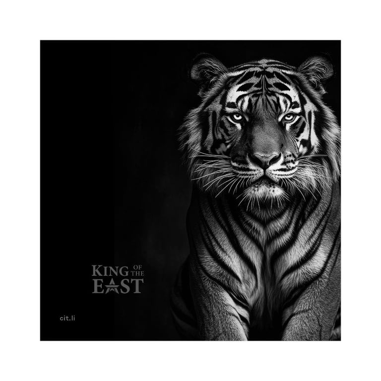 Original coin case of the Silver King of the East - Tiger 1 oz PF - Ultra High Relief