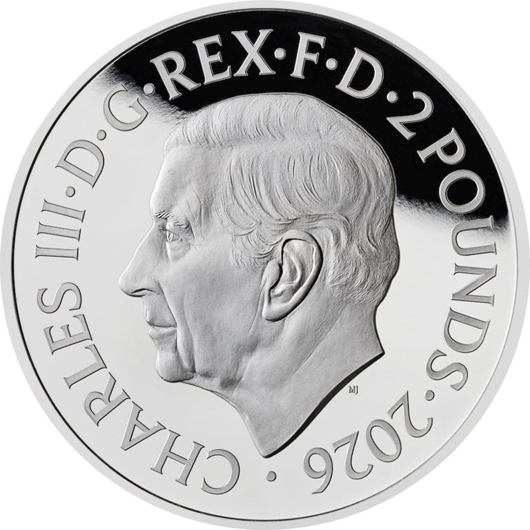 Back of Silber Royal Dragon 1 oz Proof - Royal Tudor Beasts 2026