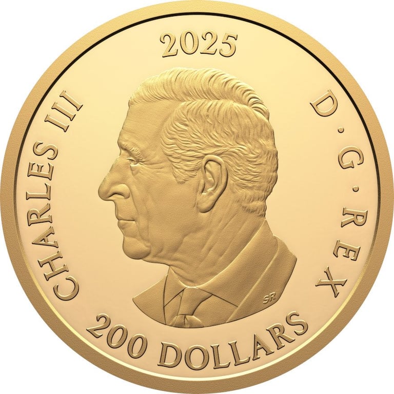 Back of the Gold Triple Maple Leaf 1 oz PF - 2025