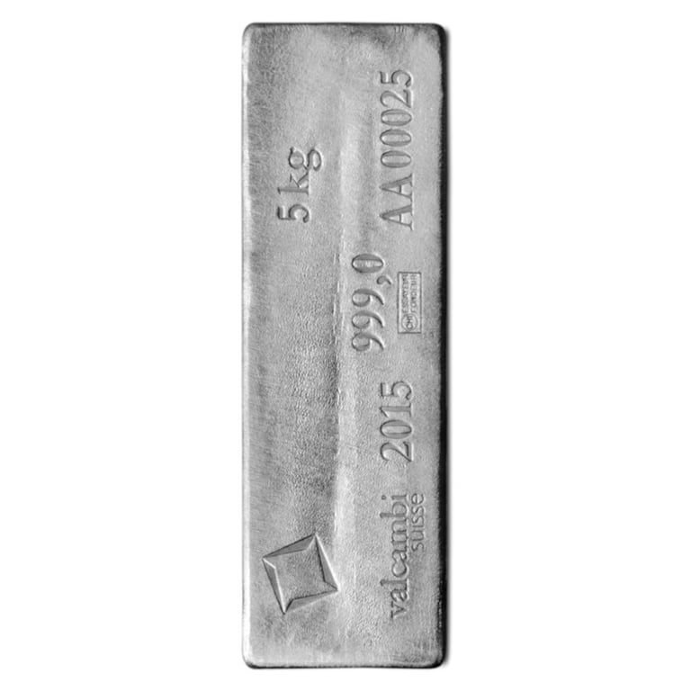 Front of the Silver bar 5000 g