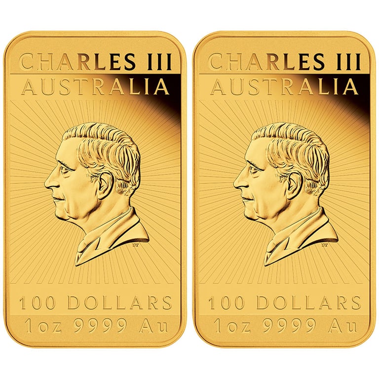 Back of Gold Coin Set - 2 x 1 oz Rectangle Proof - Reissue & 2026