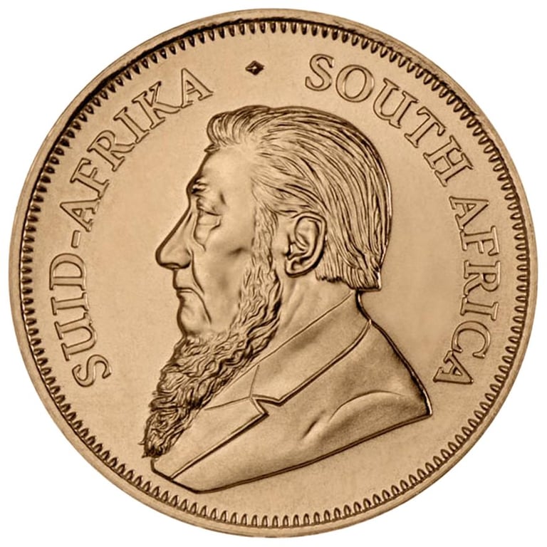 Front of the Gold Krugerrand 1 oz - 50th Anniversary 2017