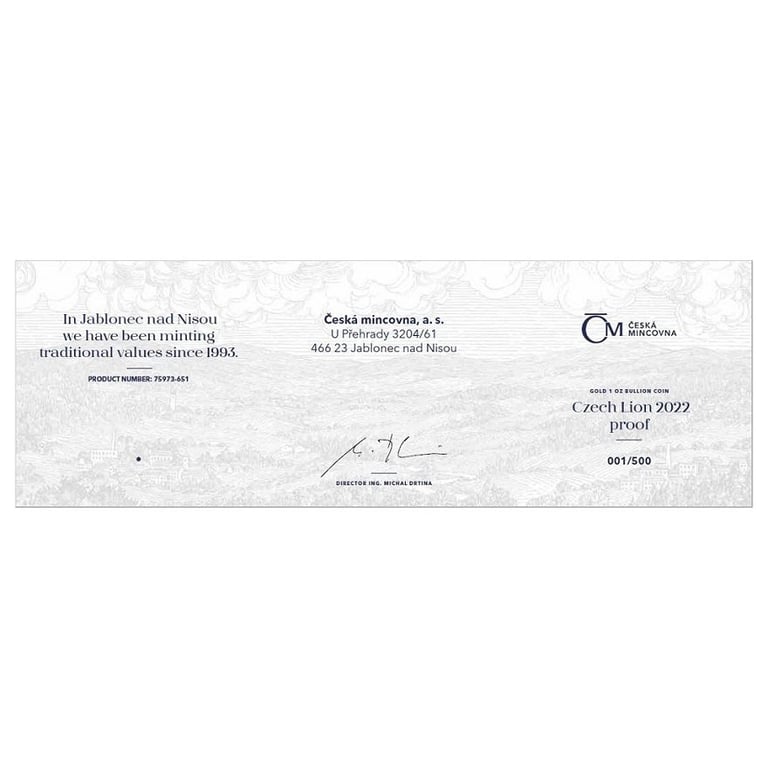 Certificate of authenticity
