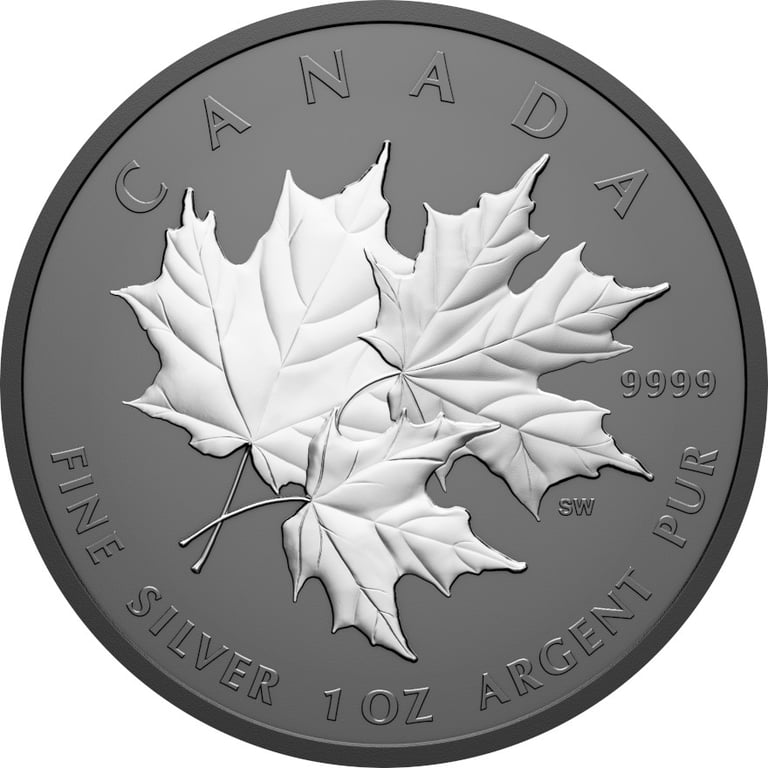 Front of Silver Triple Maple Leaf 1 oz PF - 2026