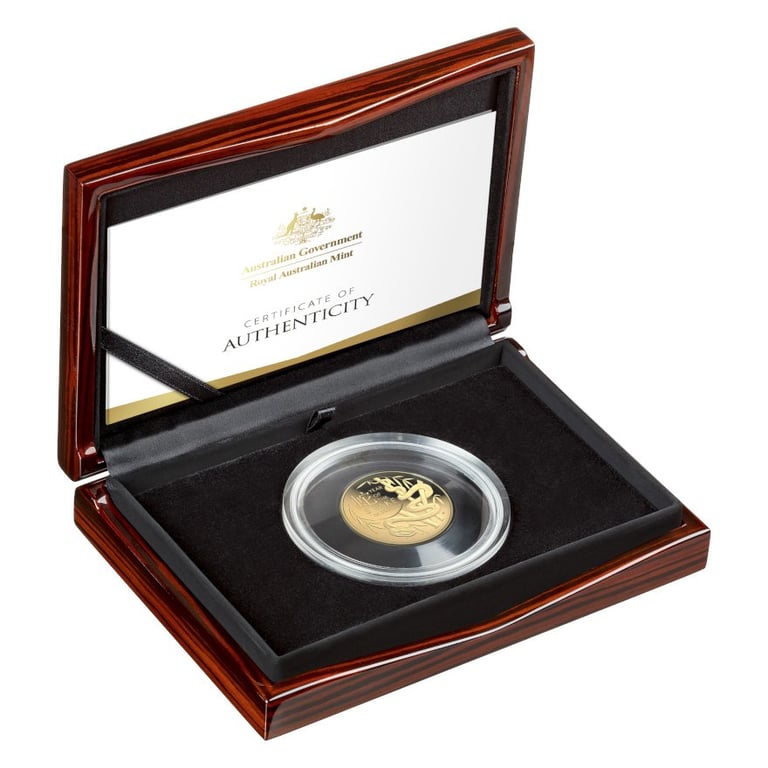 Gold Lunar Snake 1 oz PF domed coin - RAM 2025 in the original coin case