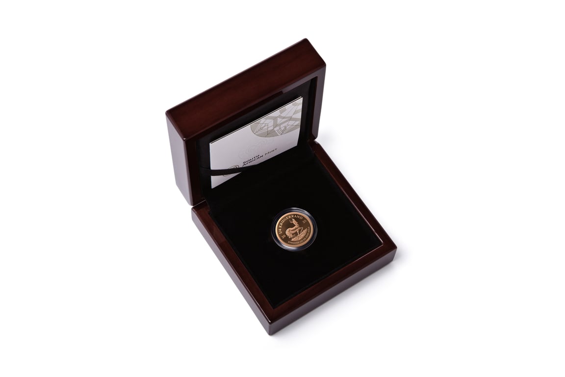 Gold Krugerrand 1/4 oz PF - 2025 in the original coin case