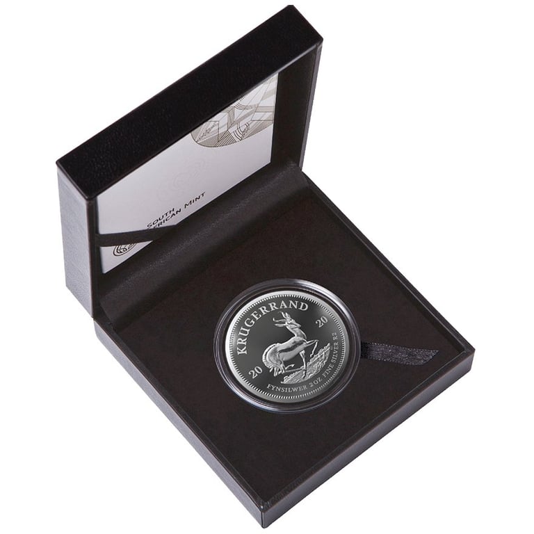 Silver Krugerrand 2 oz PF - 1st Edition in the original coin case