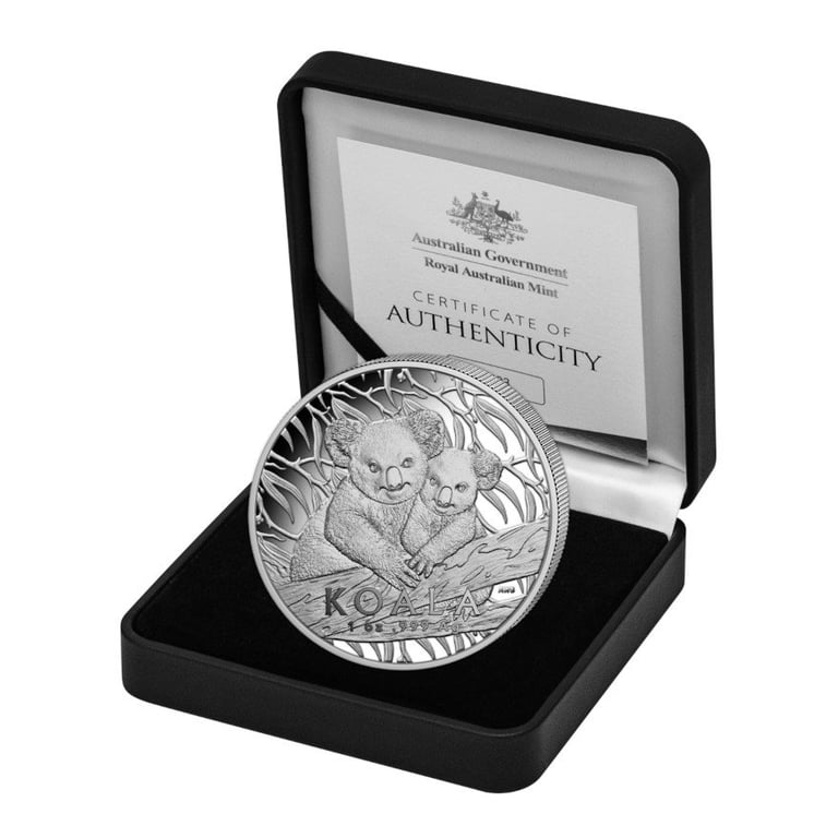 Silver Koala 1 oz PF - High Relief - RAM 2025 in the original coin case