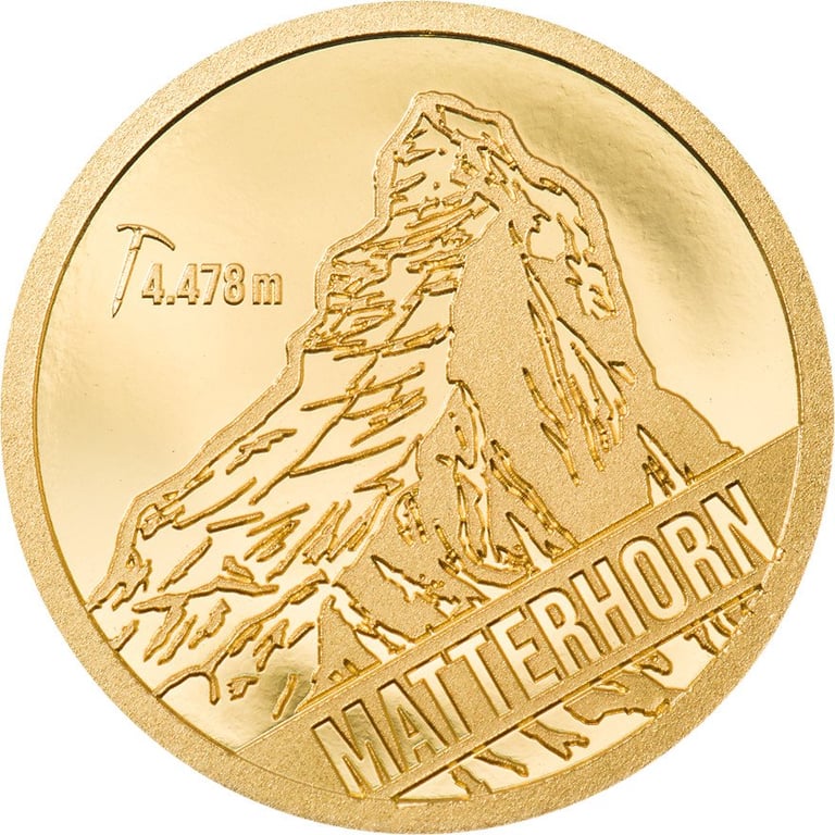 Front of the Gold Matterhorn 0.5 g PF