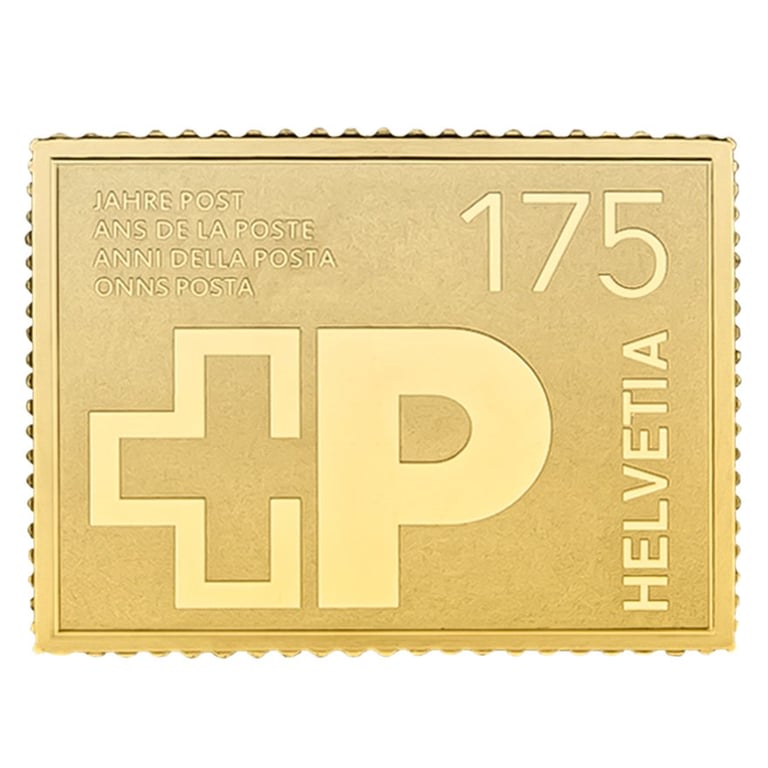 Front of the GOLDEN STAMP – 175 Years of the Post Office