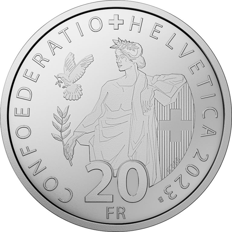 Back of the Silver ""175 Years of the Federal Constitution"" 20 g - PF - 2023