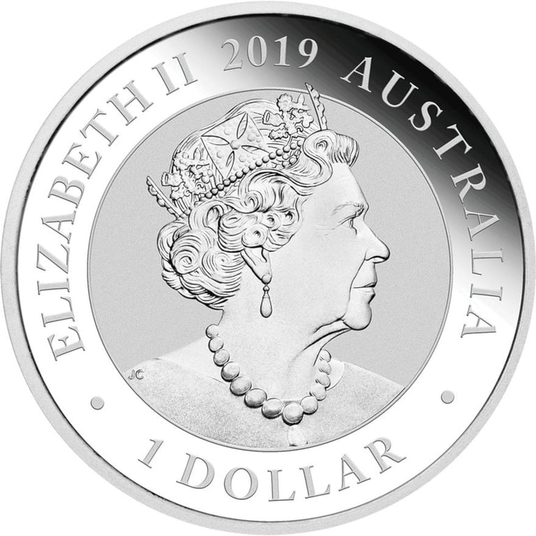 Back of the Silver Swan 1 oz - 2019
